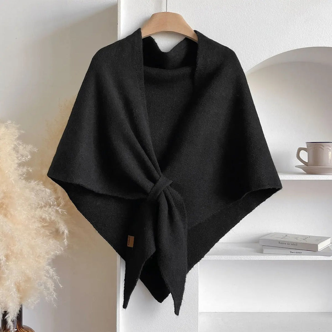 Womens knit wrap shawl shoulder cape, view 2