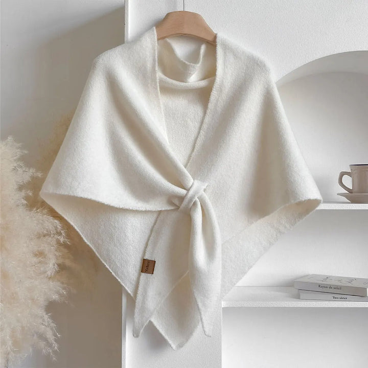 Womens knit wrap shawl shoulder cape, view 1