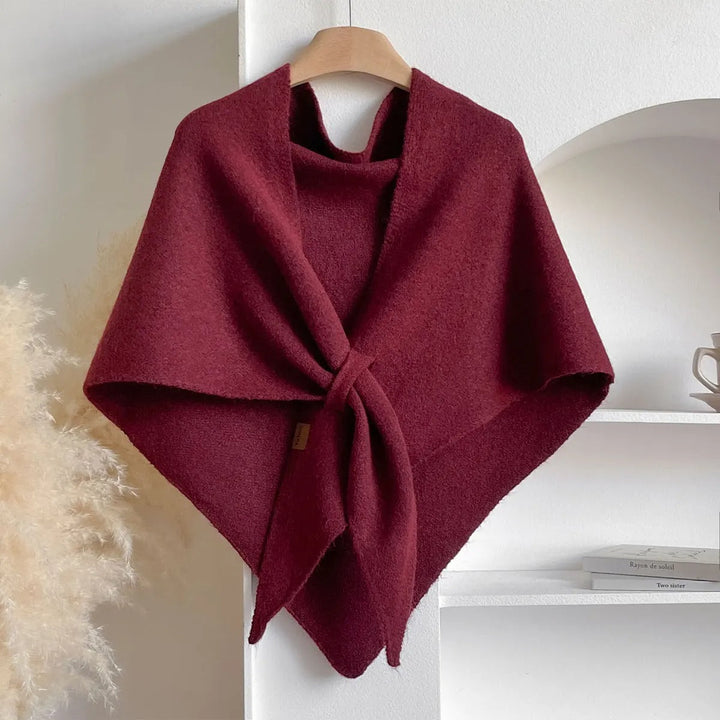 Womens knit wrap shawl shoulder cape, view 6
