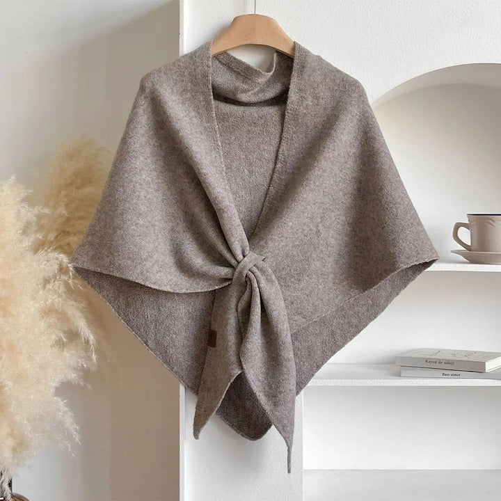 Womens knit wrap shawl shoulder cape, view 4