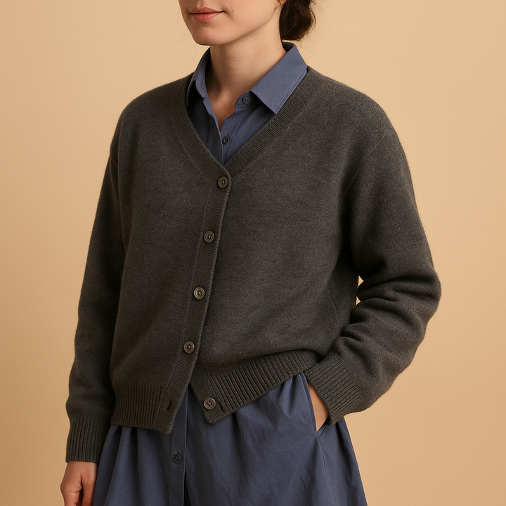 Phoebe | Womens Buttoned Wool Cardigan Relaxed Fit