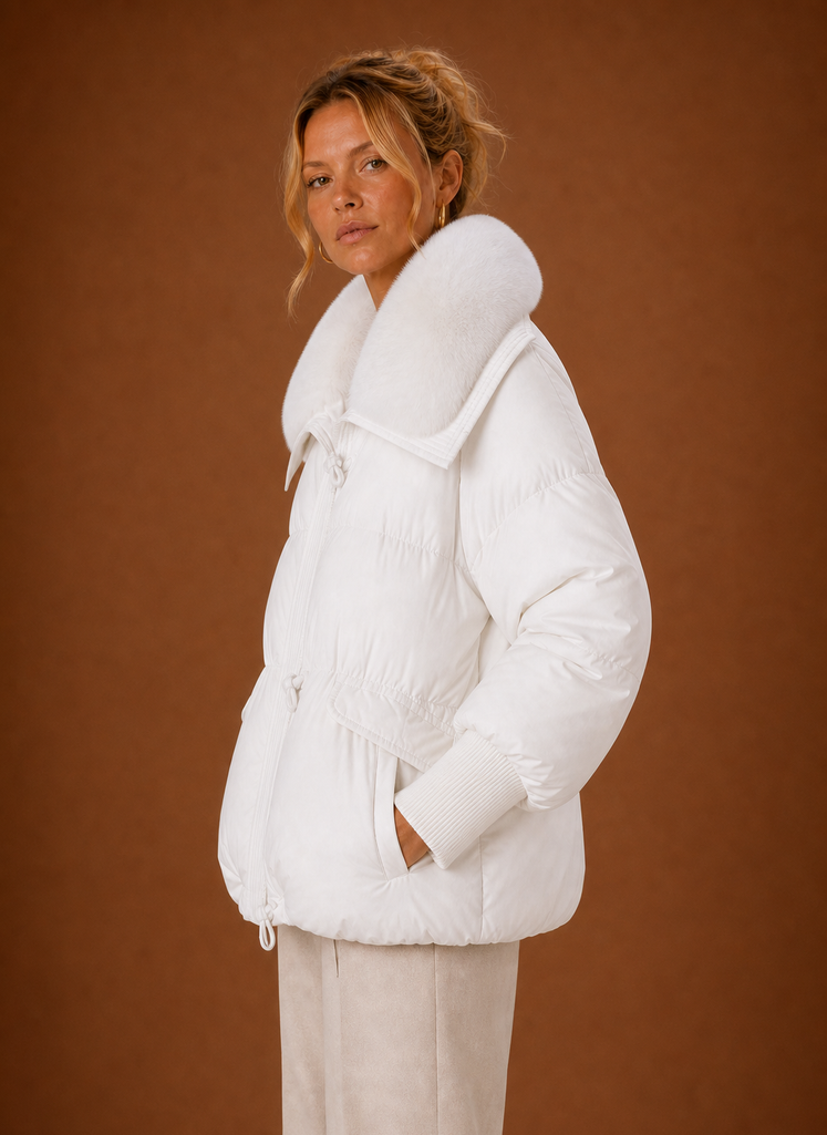 Tessa | Womens Puffer Jacket Fur Collar Relaxed