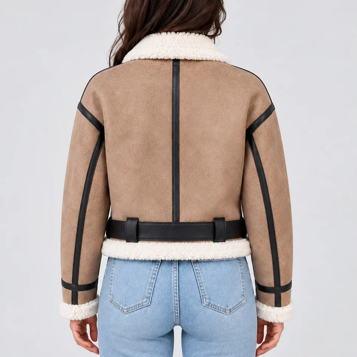 Ivy | Womens Relaxed Zip Shearling Jacket