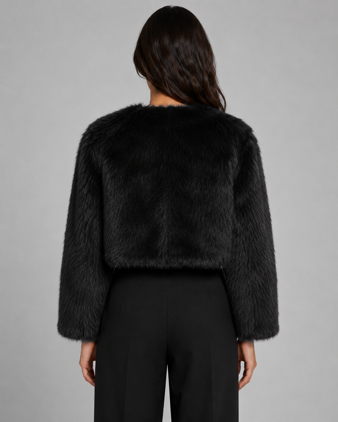 Verity | Cropped Faux Fur Womens Jacket