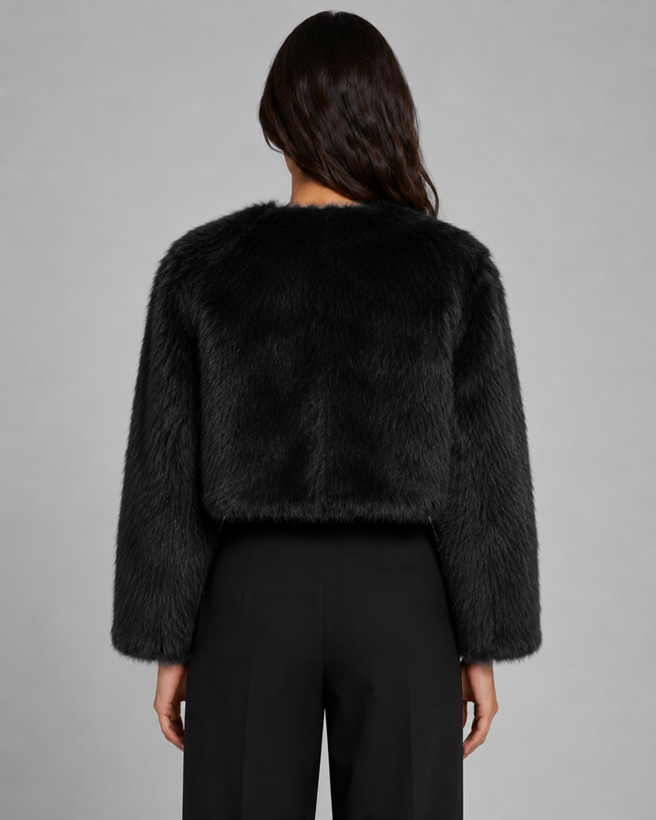 Verity | Cropped Faux Fur Womens Jacket