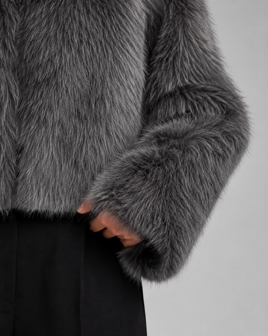 Verity | Cropped Faux Fur Womens Jacket