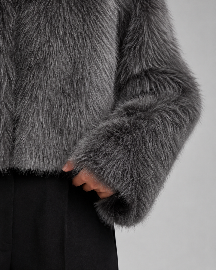 Verity | Cropped Faux Fur Womens Jacket