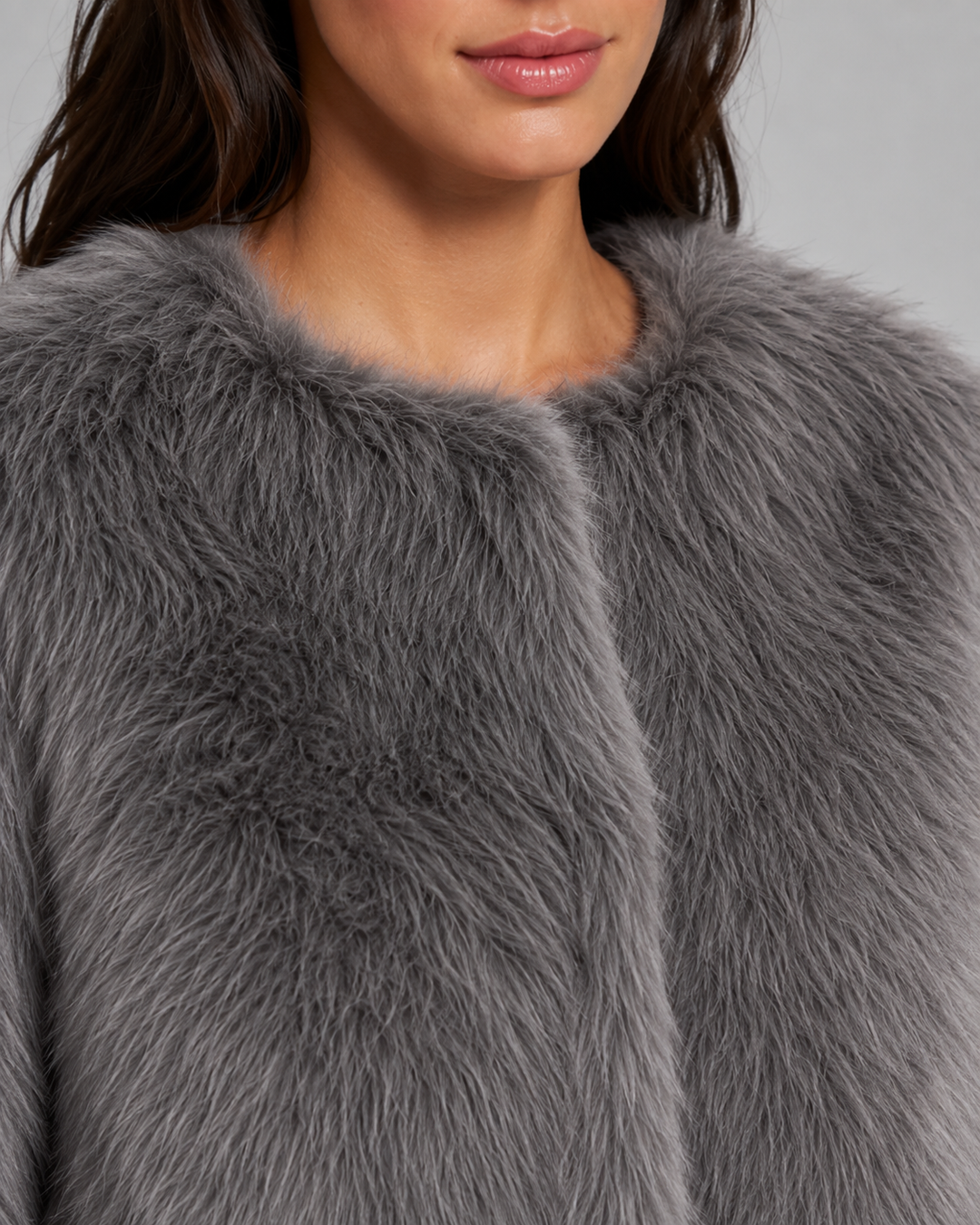 Verity | Cropped Faux Fur Womens Jacket