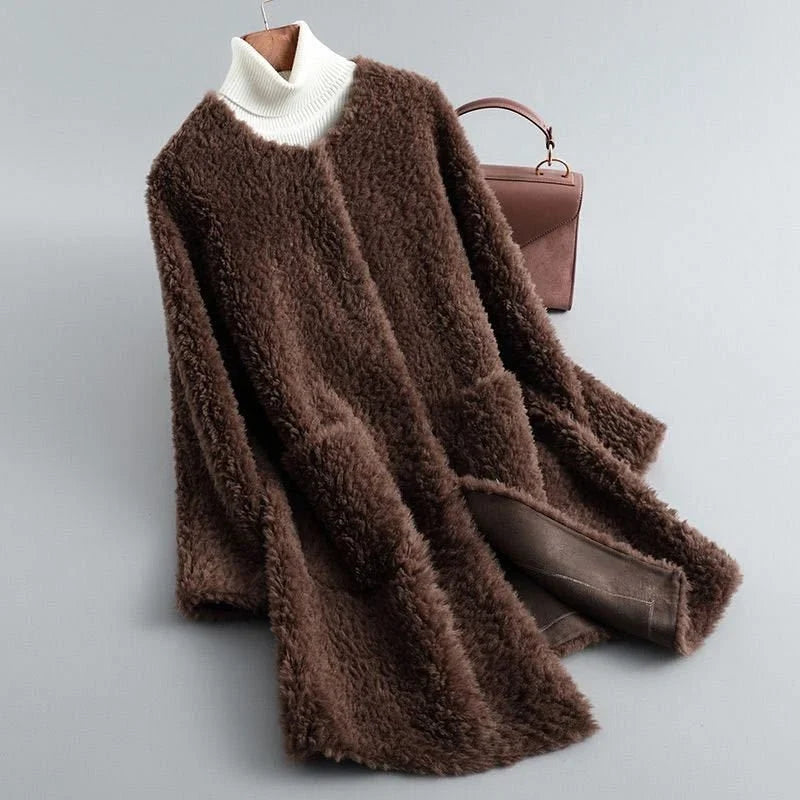Kennedy | Shearling Faux Fur Coat with Pockets