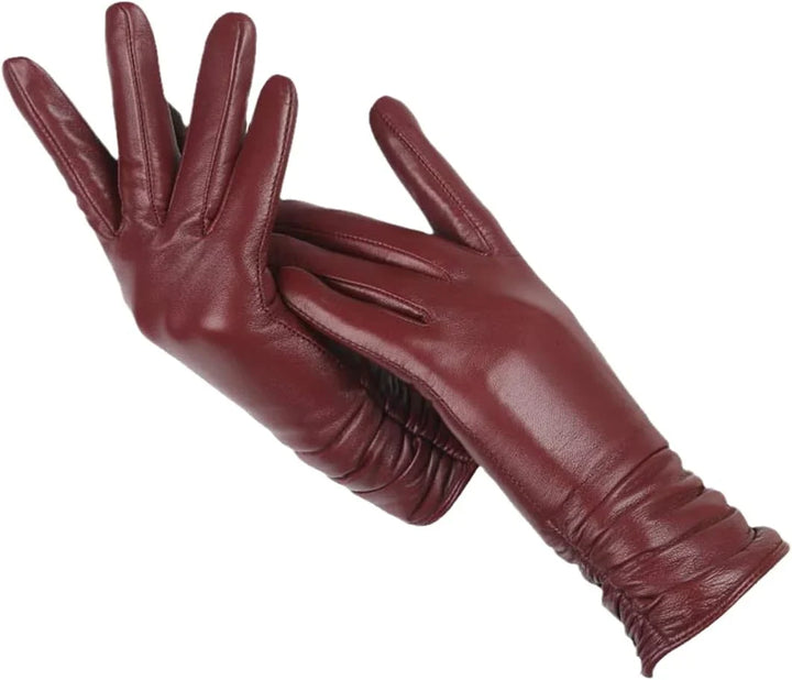 Paige | Womens Fitted Leather Pull-On Gloves