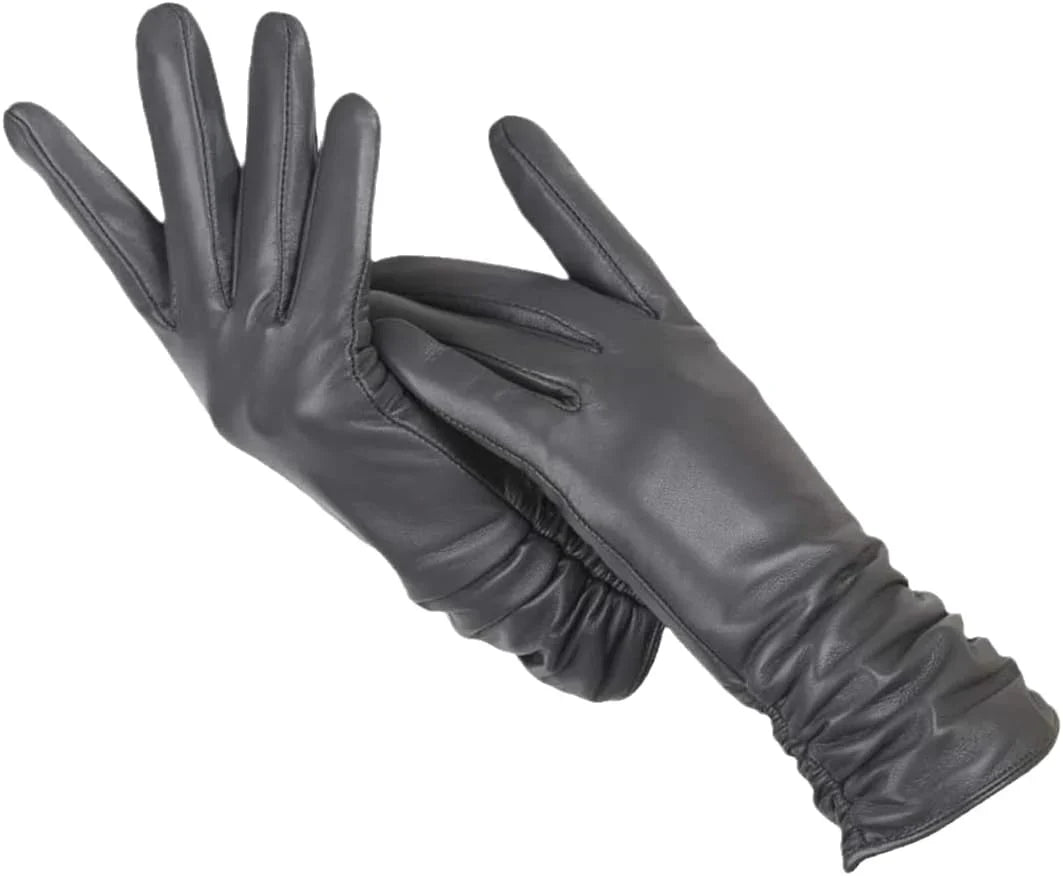 Paige | Womens Fitted Leather Pull-On Gloves