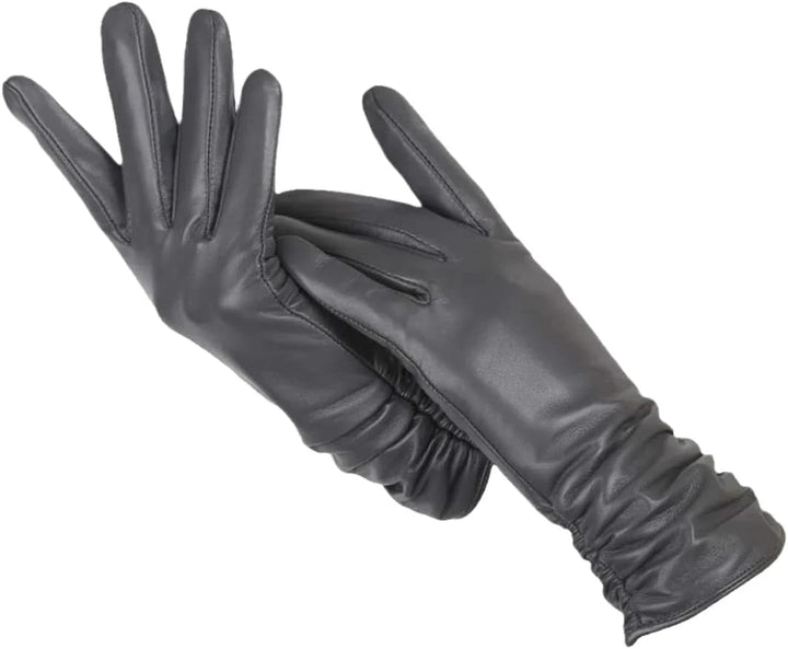 Paige | Womens Fitted Leather Pull-On Gloves