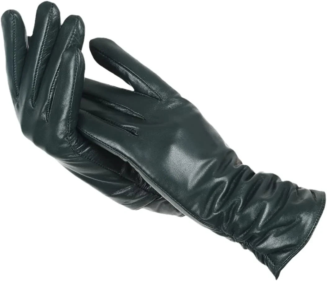 Paige | Womens Fitted Leather Pull-On Gloves