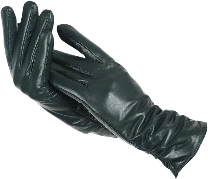 Paige | Womens Fitted Leather Pull-On Gloves