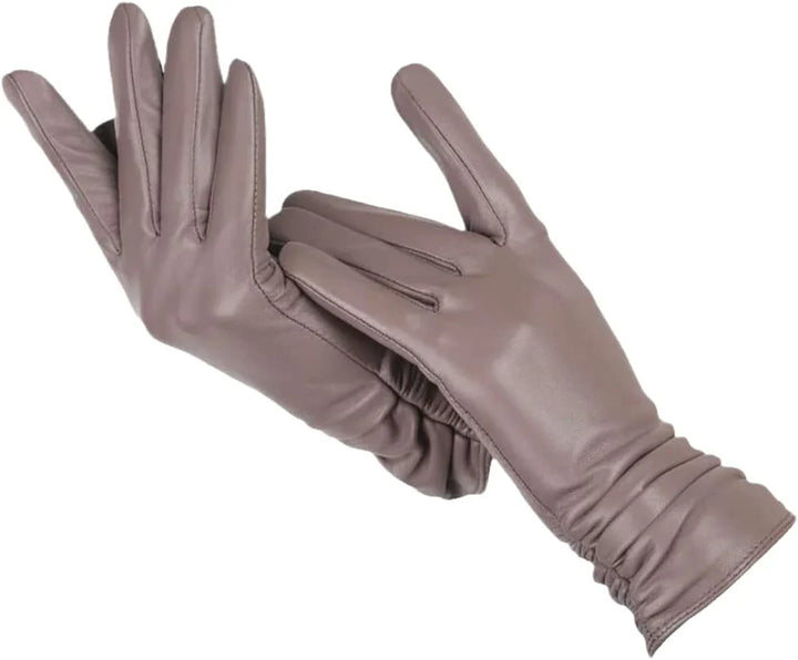Paige | Womens Fitted Leather Pull-On Gloves