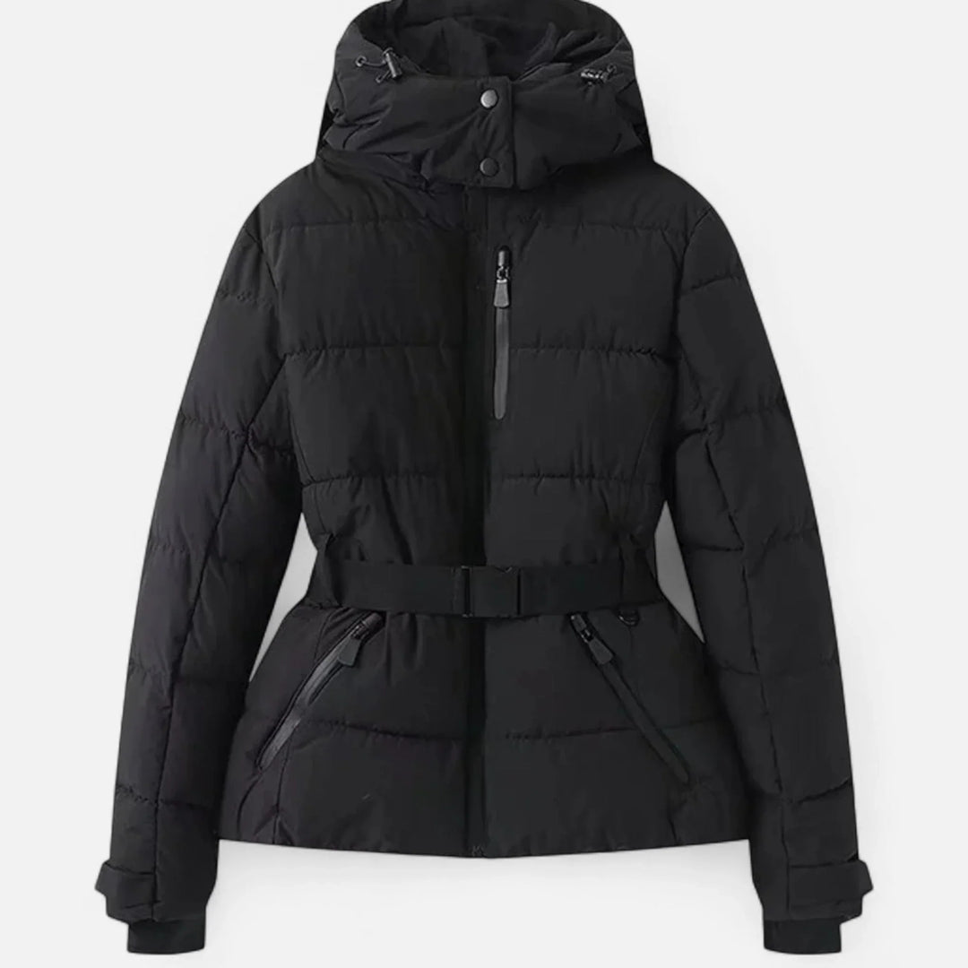 Ocean | Hooded Puffer Jacket Zip Cinched