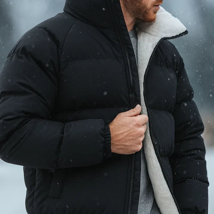 Nova | Relaxed Quilted Puffer Jacket Sherpa Lining