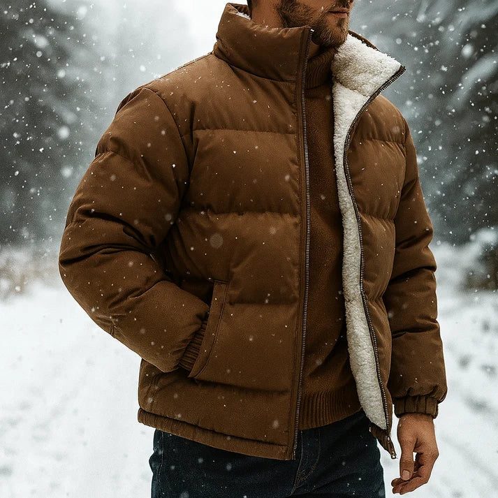 Nova | Relaxed Quilted Puffer Jacket Sherpa Lining
