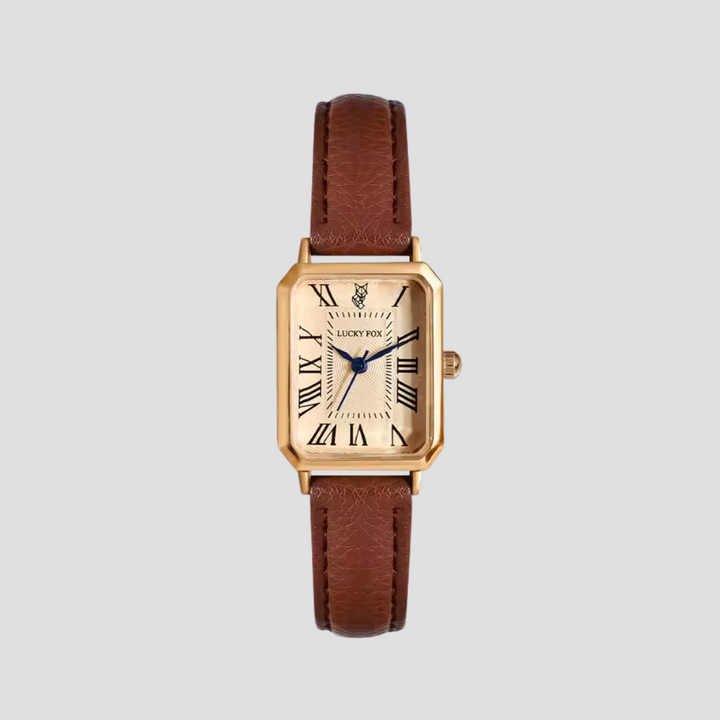 Faith | Leather Strap Rectangular Watch Analog
