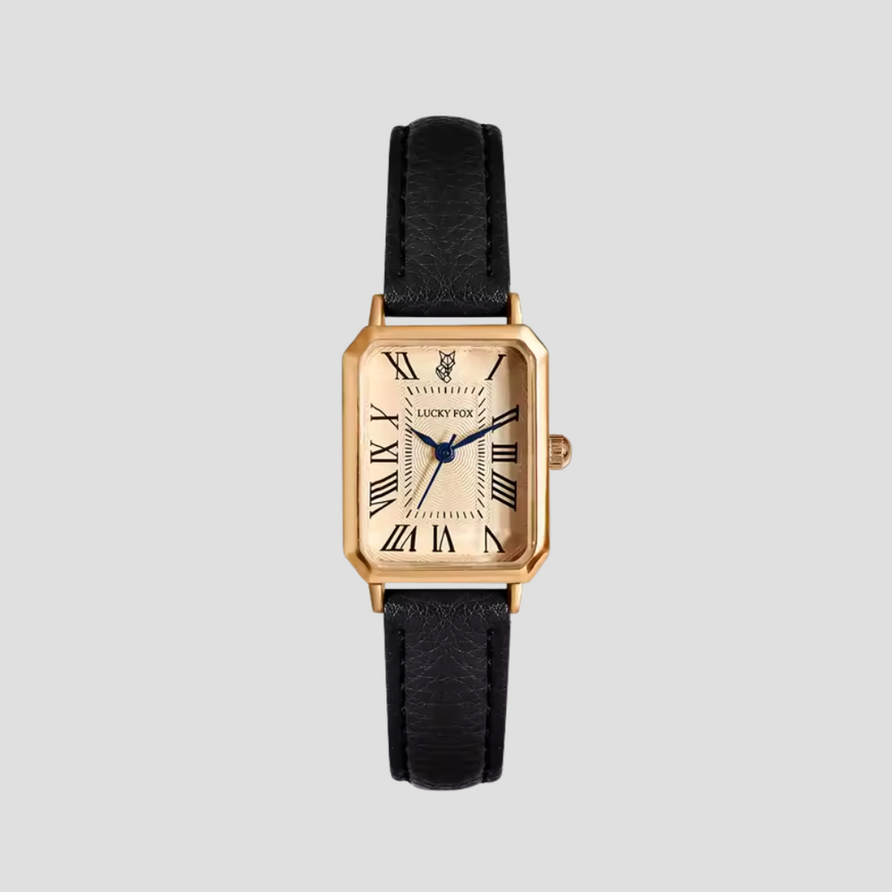 Faith | Leather Strap Rectangular Watch Analog