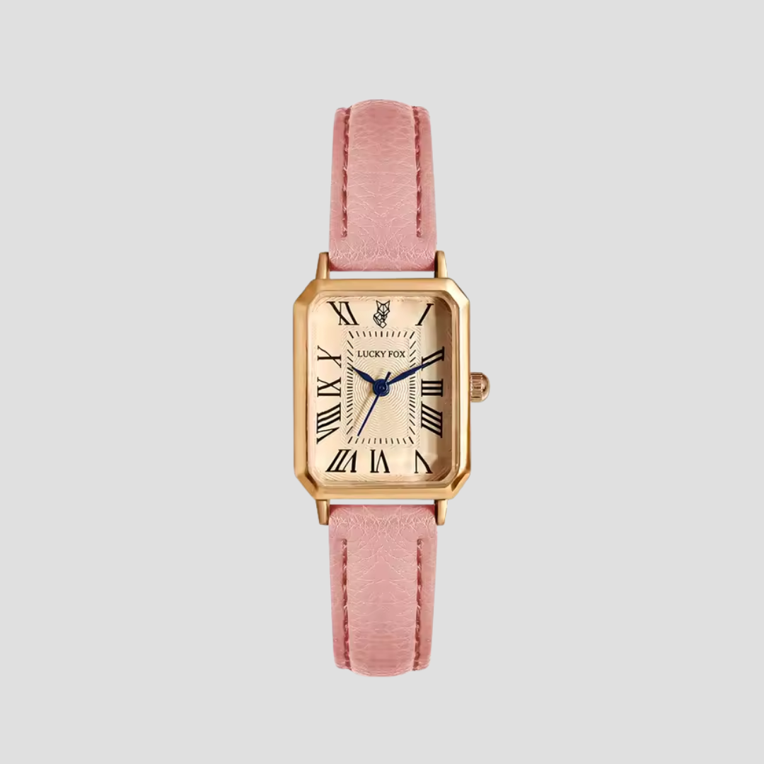 Faith | Leather Strap Rectangular Watch Analog