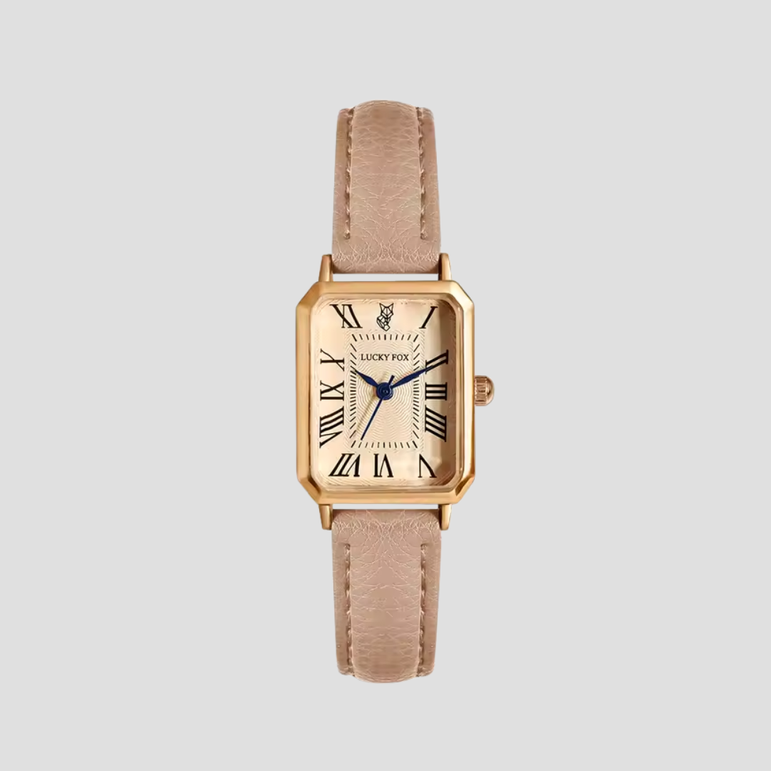 Faith | Leather Strap Rectangular Watch Analog