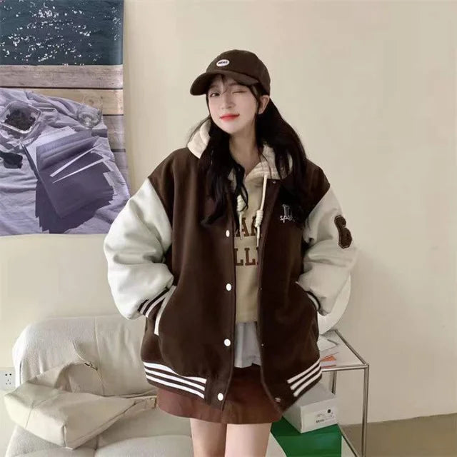 Leah | Womens Varsity Jacket with Pockets