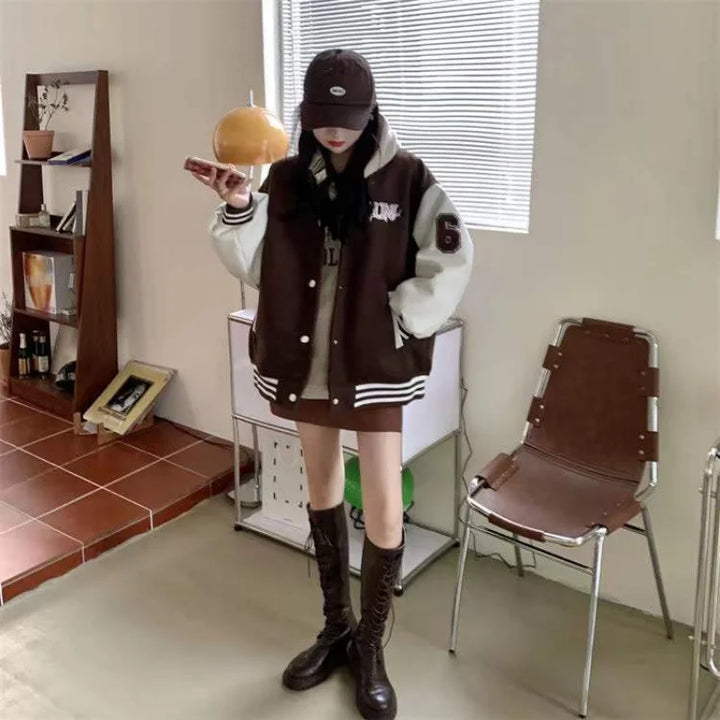 Leah | Womens Varsity Jacket with Pockets