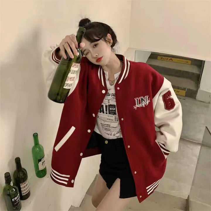 Leah | Womens Varsity Jacket with Pockets