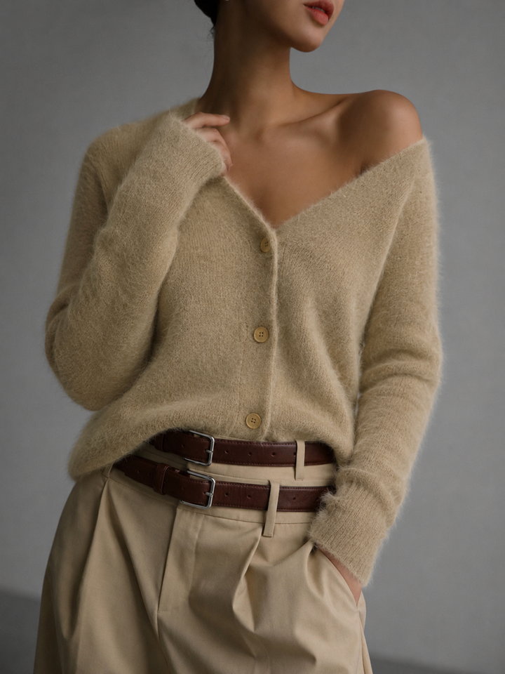 Harper | Womens Oversized V-Neck Knit Cardigan