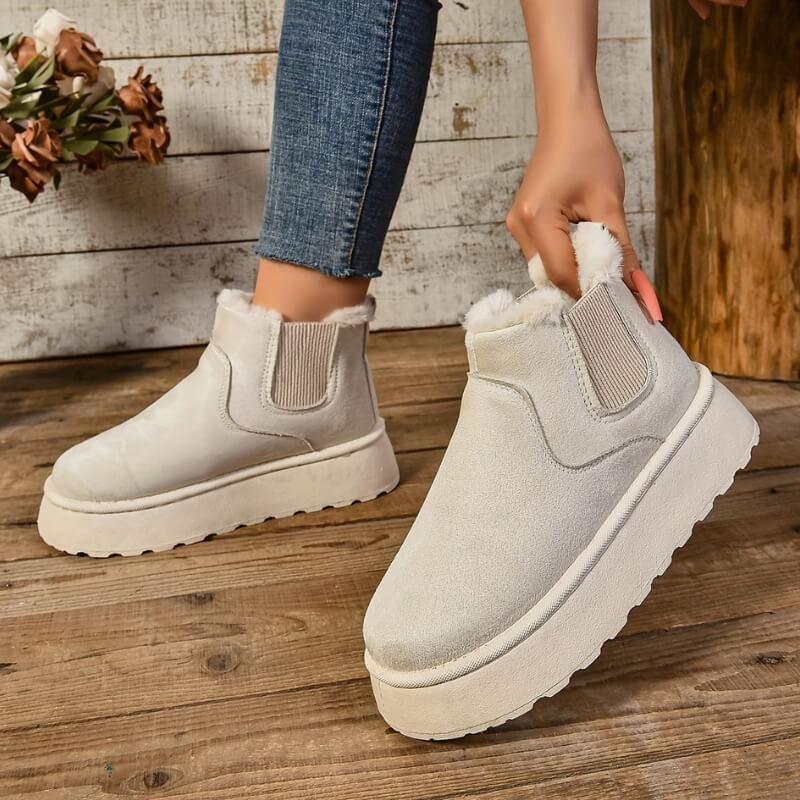 Vivian | Suede Chunky Platform Ankle Boots