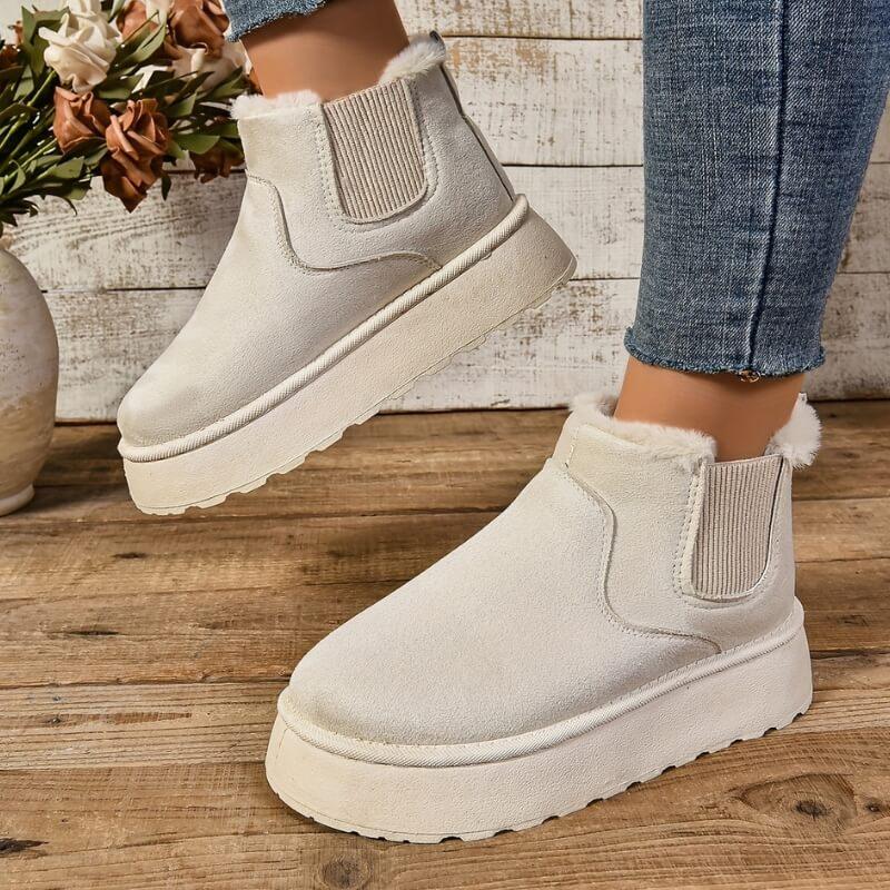 Vivian | Suede Chunky Platform Ankle Boots