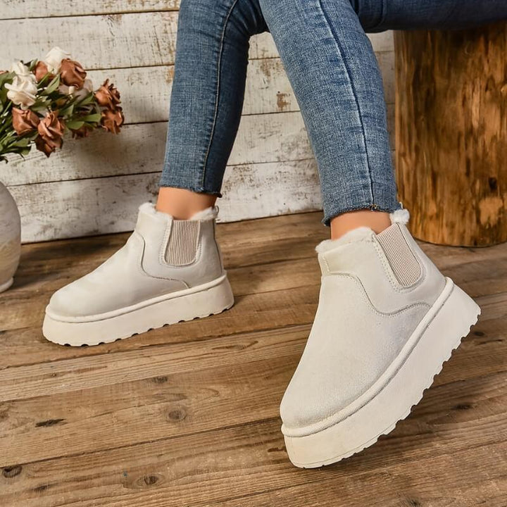 Vivian | Suede Chunky Platform Ankle Boots