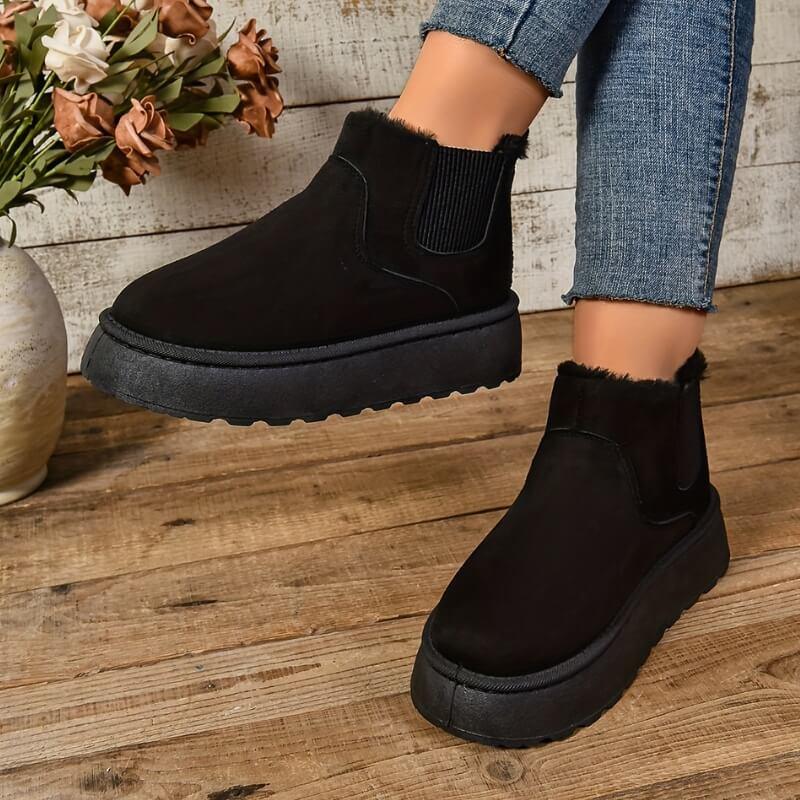 Vivian | Suede Chunky Platform Ankle Boots