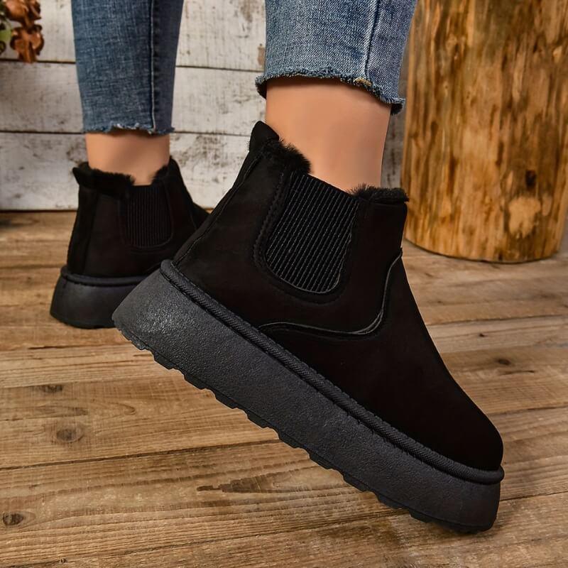 Vivian | Suede Chunky Platform Ankle Boots