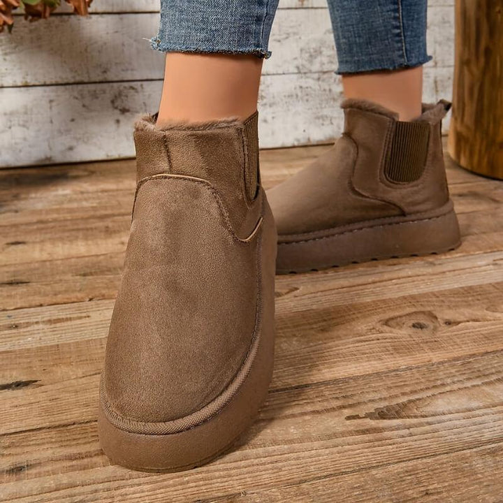Vivian | Suede Chunky Platform Ankle Boots