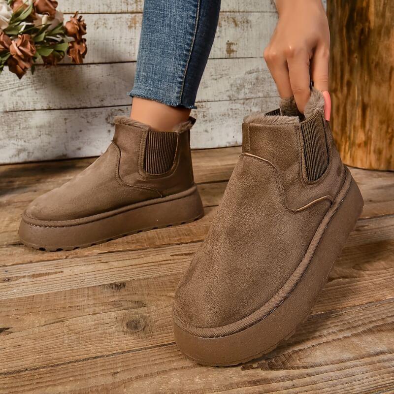 Vivian | Suede Chunky Platform Ankle Boots