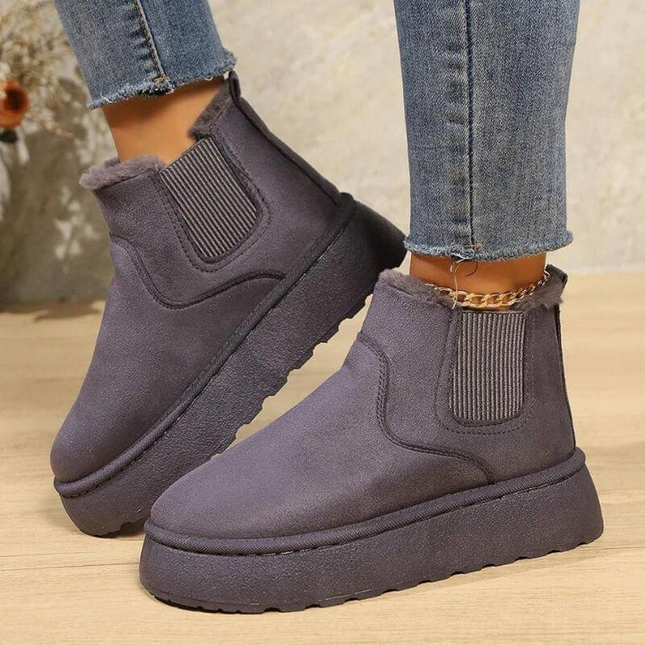 Vivian | Suede Chunky Platform Ankle Boots