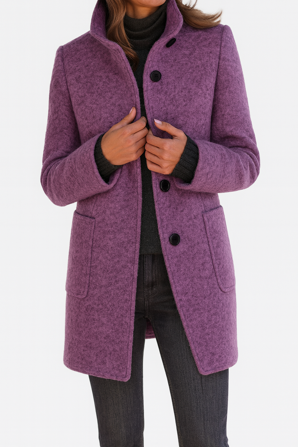 Savannah | Womens Wool Coat Stand Collar