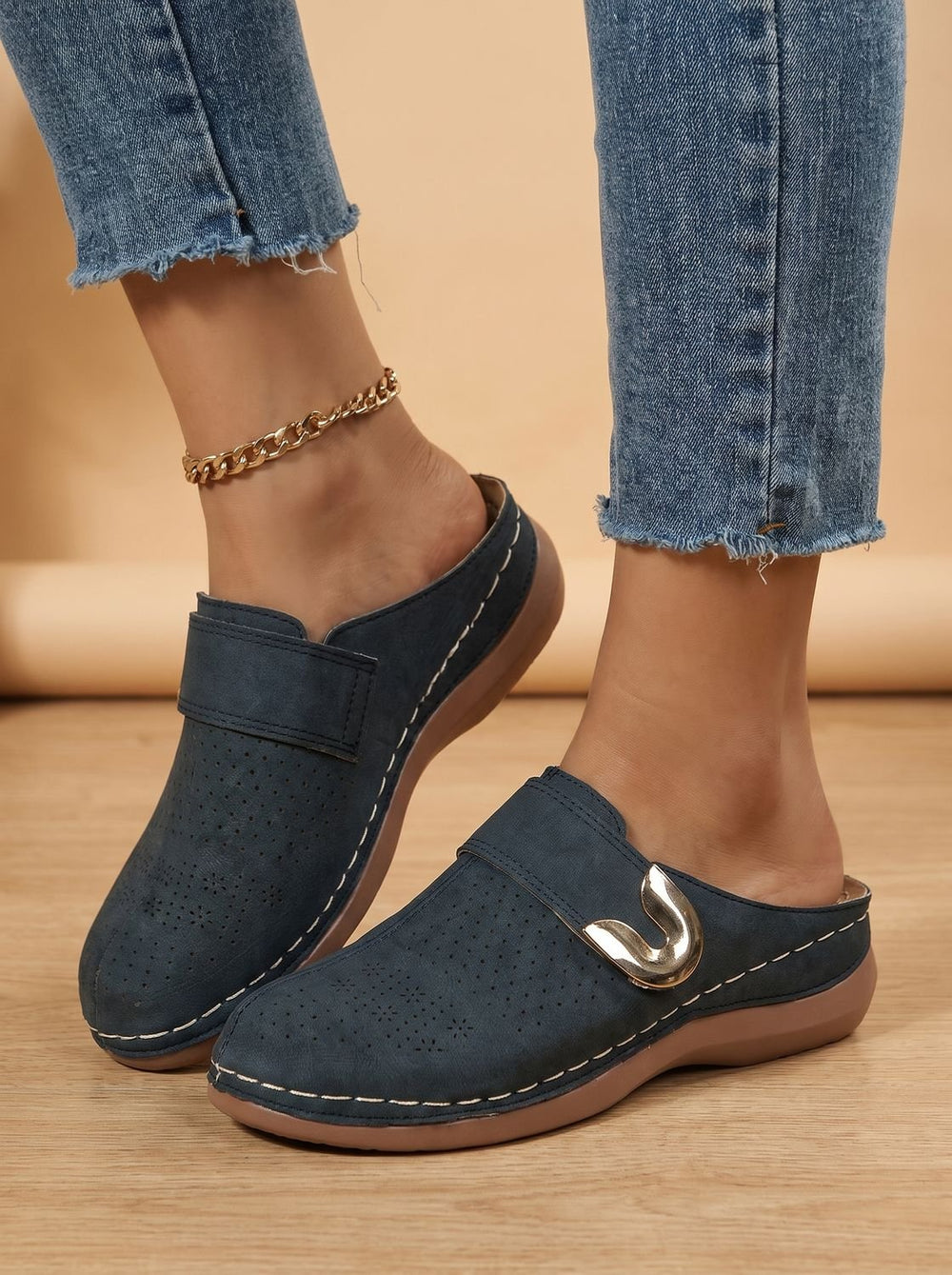 Opal | Suede Clogs with Buckle Detail