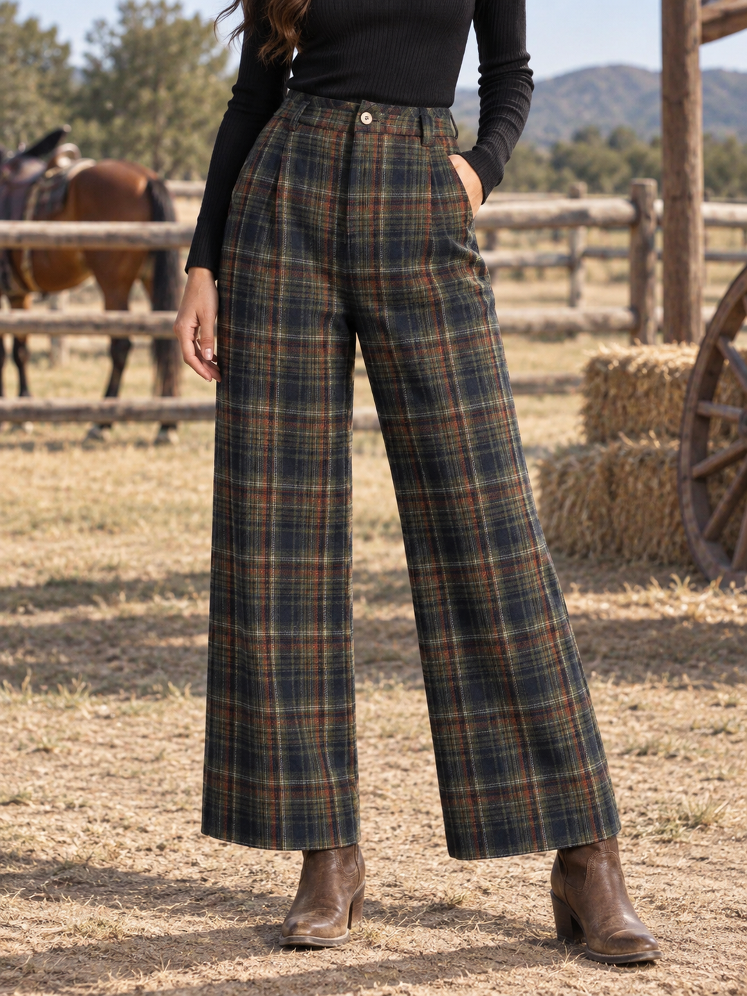 Phoebe | High-Waisted Wide-Leg Trousers