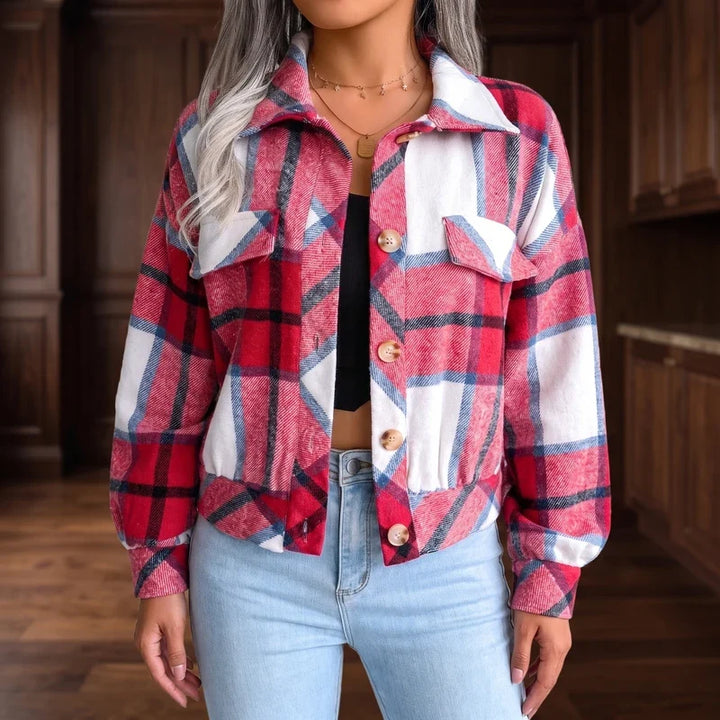 Autumn | Checked Collared Plaid Shacket