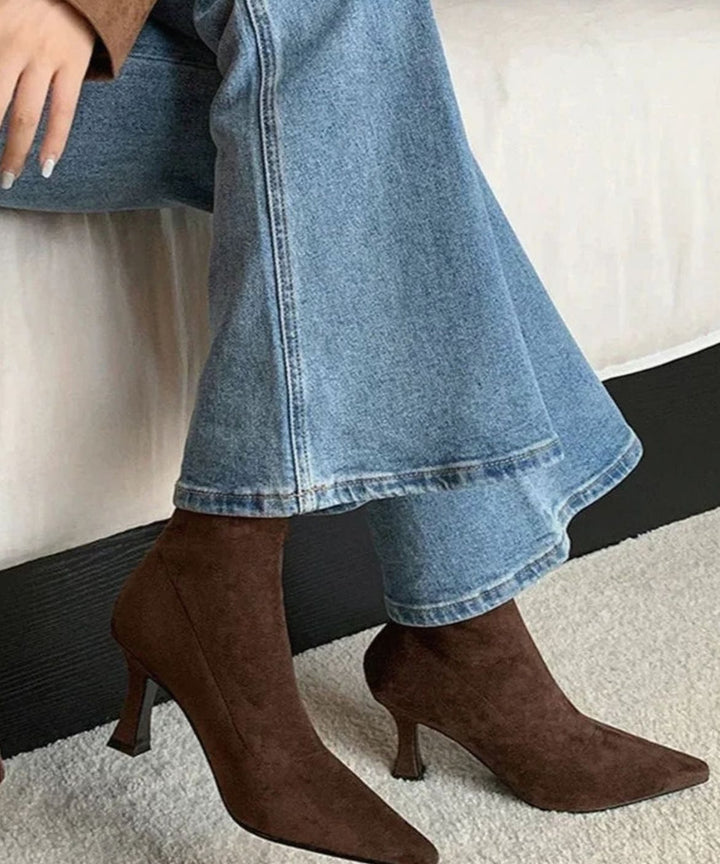 Bailey | Womens Suede Sock Ankle Boots
