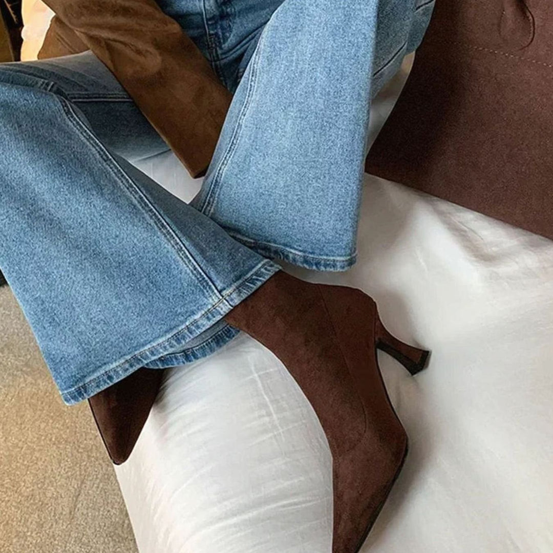 Bailey | Womens Suede Sock Ankle Boots