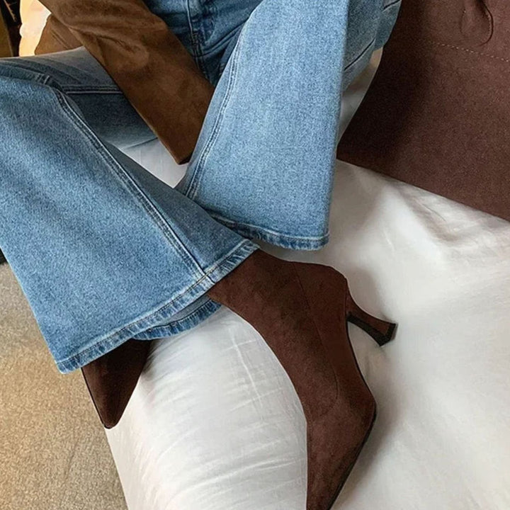 Bailey | Womens Suede Sock Ankle Boots