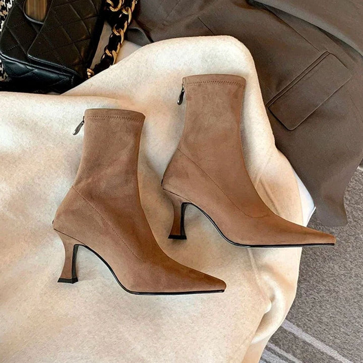 Bailey | Womens Suede Sock Ankle Boots
