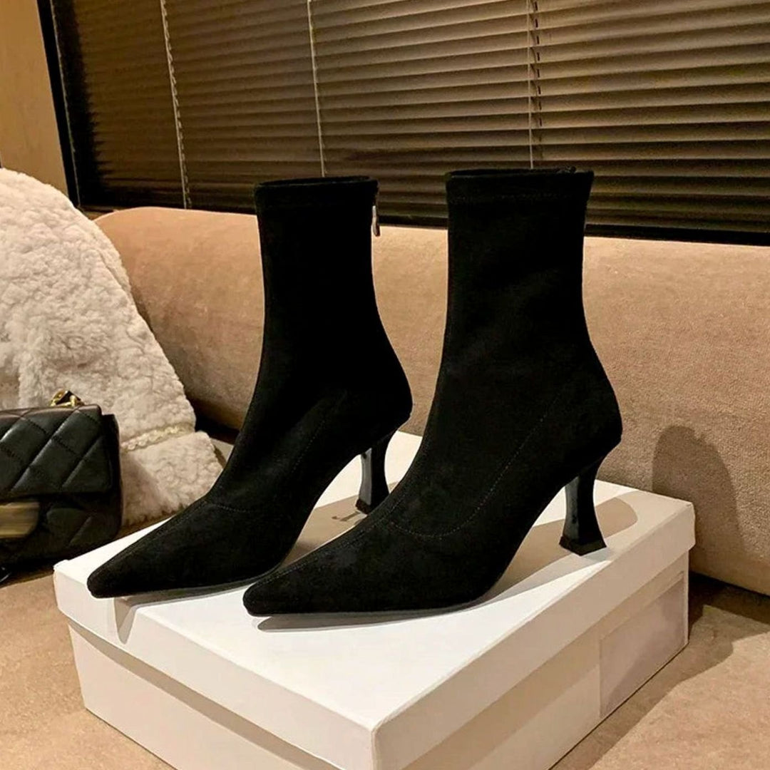 Bailey | Womens Suede Sock Ankle Boots