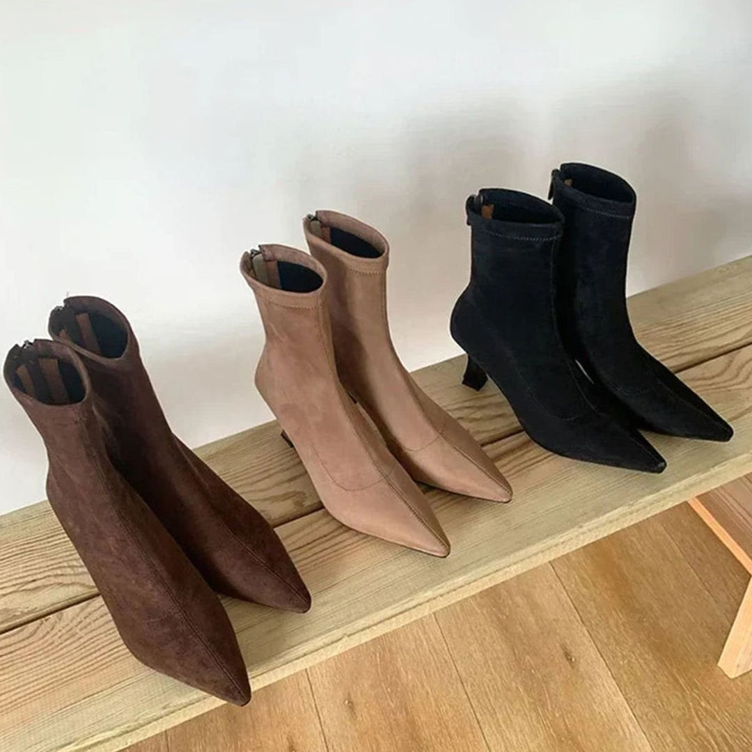 Bailey | Womens Suede Sock Ankle Boots