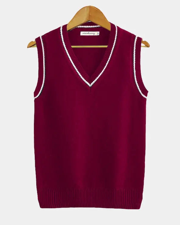 Riley | Cable Knit Sweater Vest V-Neck
